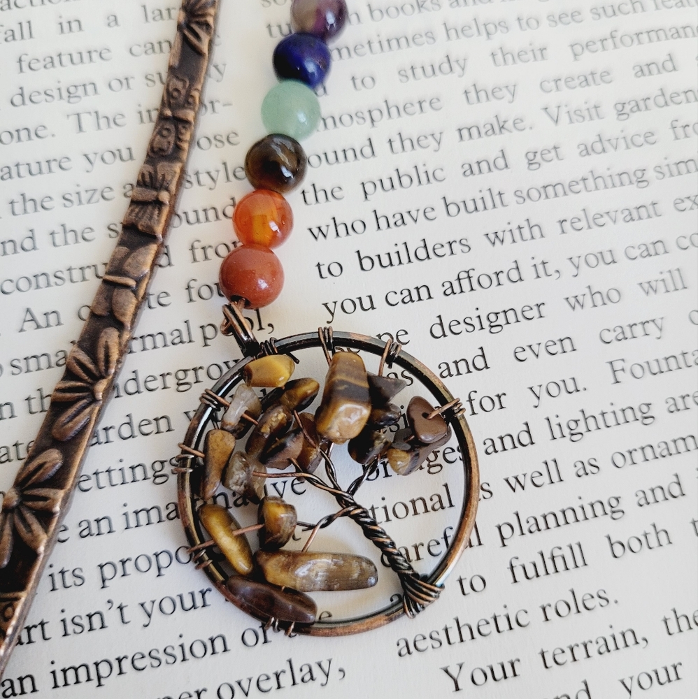 Tigers Eye Genuine Gemstone Bookmark *NWT* - Picture 6 of 8